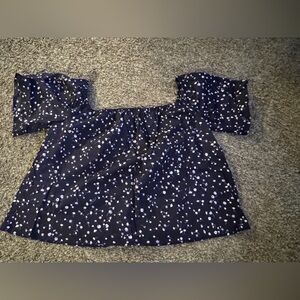 Express Plum Floral Crop Top